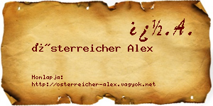 Österreicher Alex névjegykártya