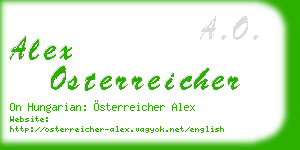 alex osterreicher business card