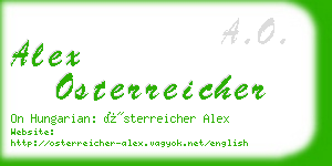 alex osterreicher business card